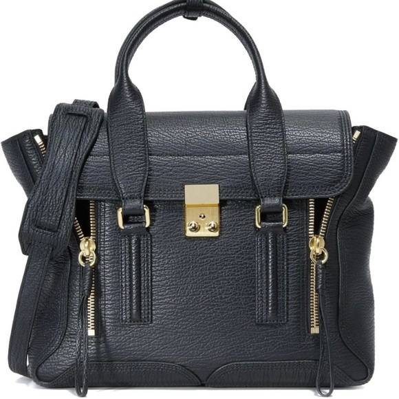 3.1 Philip Lim Medium Pashli Satchel in Black/Gold - Picture 6 of 6